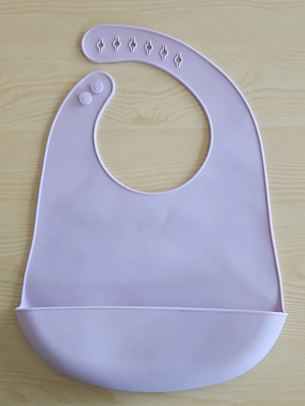 Silicone Baby Bib with Food Catcher - Light Purple